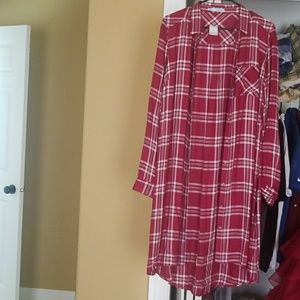 LONG FLANNEL SHIRT/DRESS